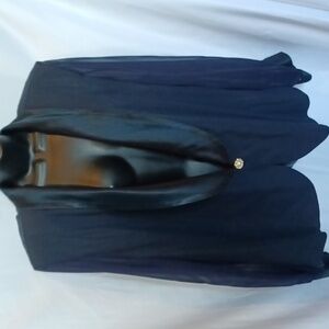 JR Nites Lush Black Velvet Evening Jacket, black, sheer sleeves,  24" pit to pit